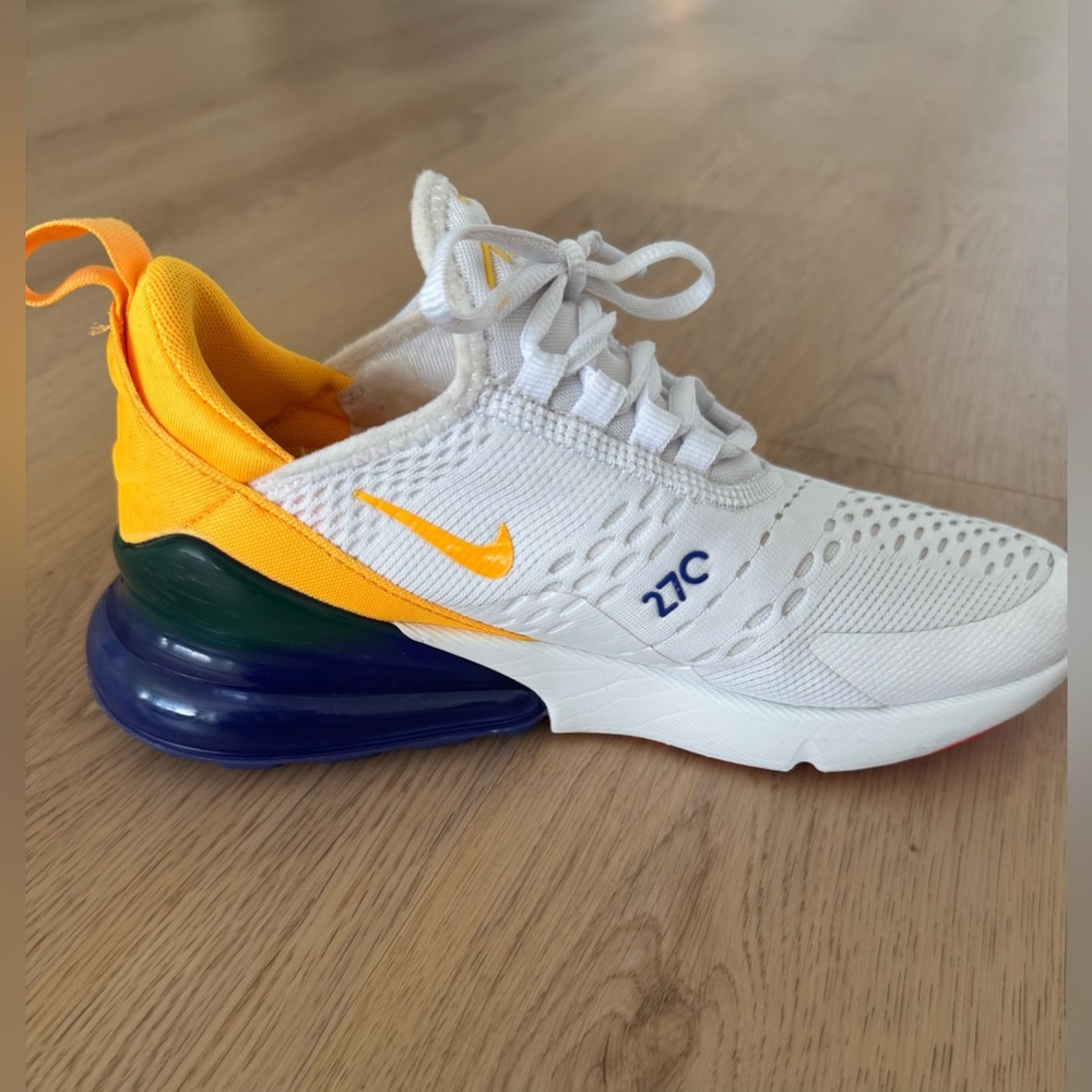Nike White and Yellow Athletic Shoes